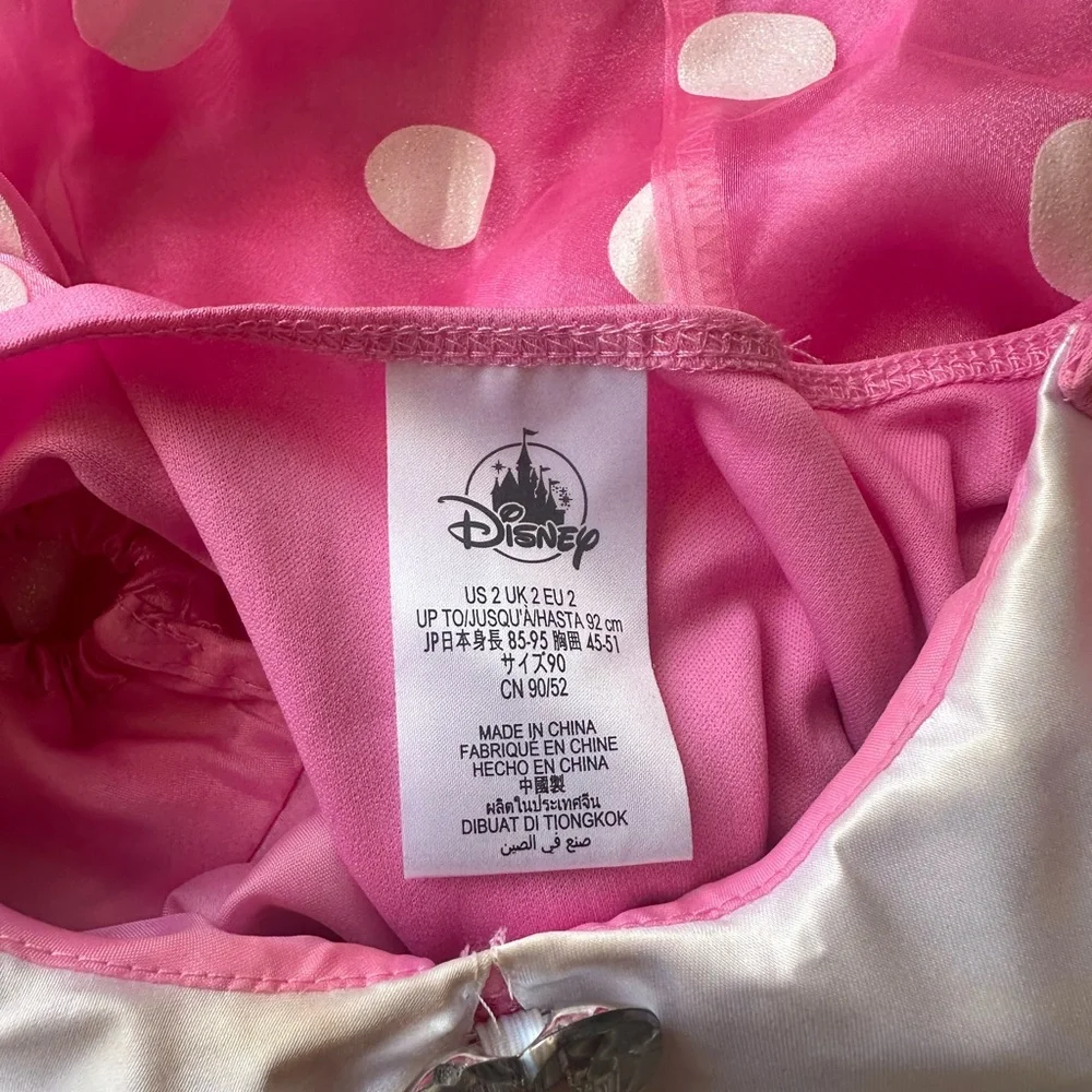 Disney Pink Fabric with White Dots